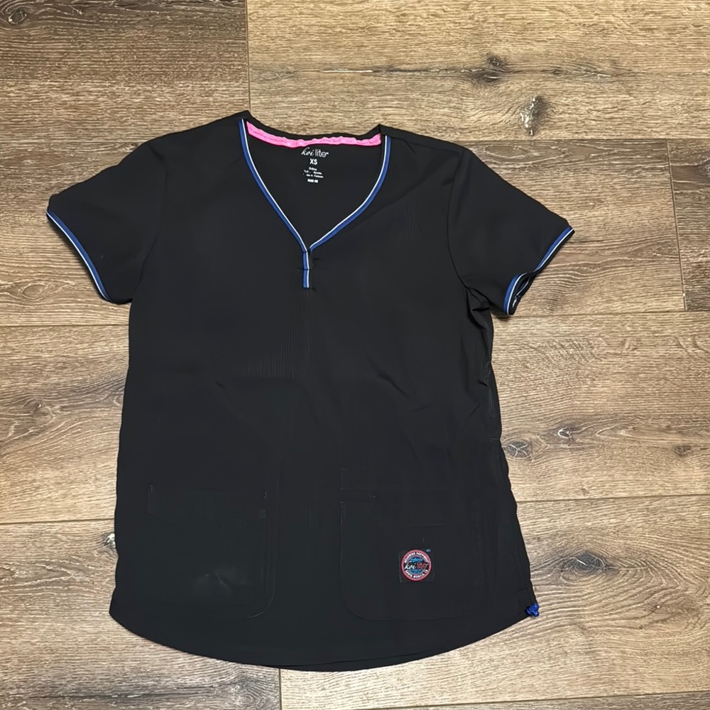 Koi‎ lite scrub top black XS